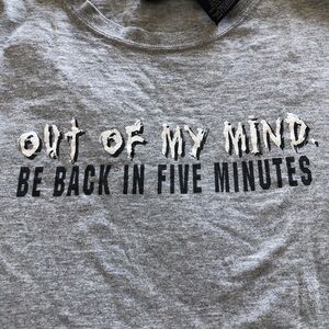 No Boundaries Gray Graphic Tee "Out of My Mind"